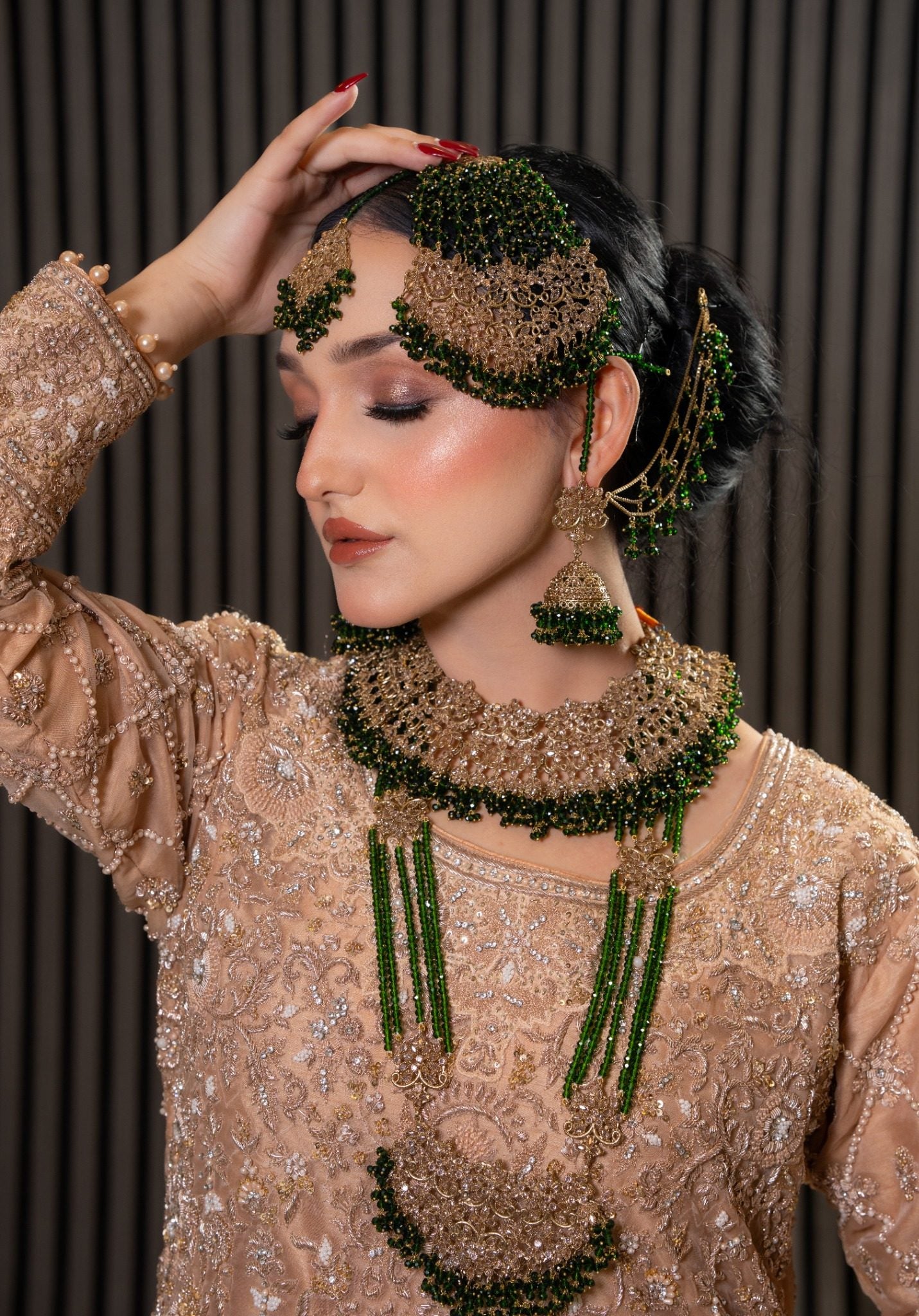Green Bridal Jewellery Set