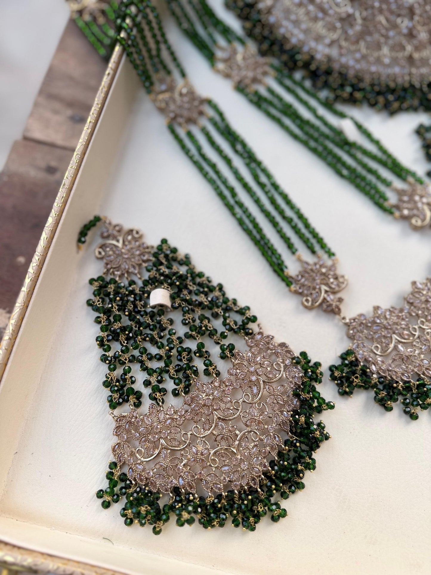 Green Bridal Jewellery Set