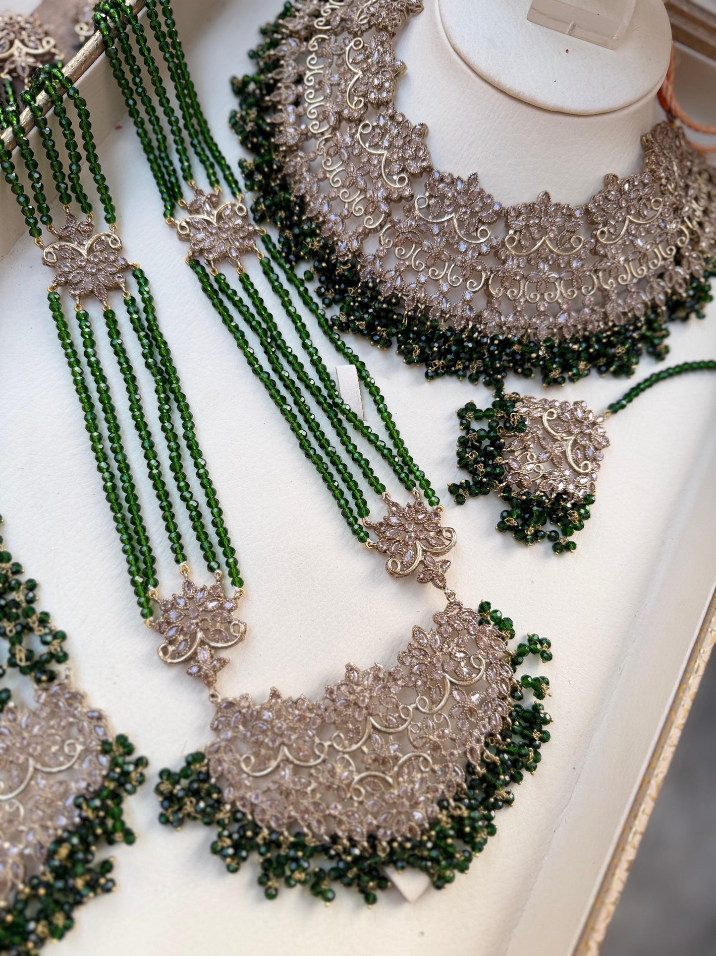 Green Bridal Jewellery Set