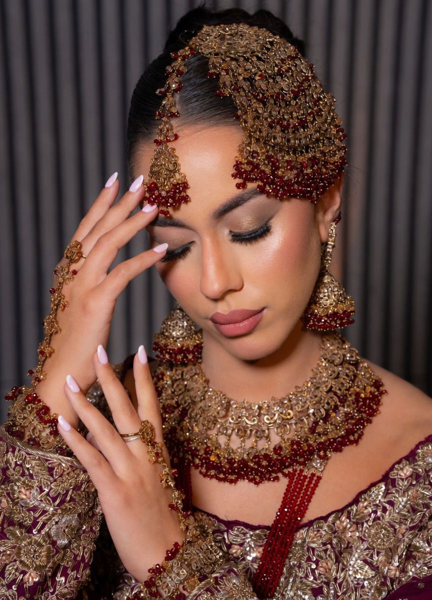 Maroon Bridal Jewellery Set