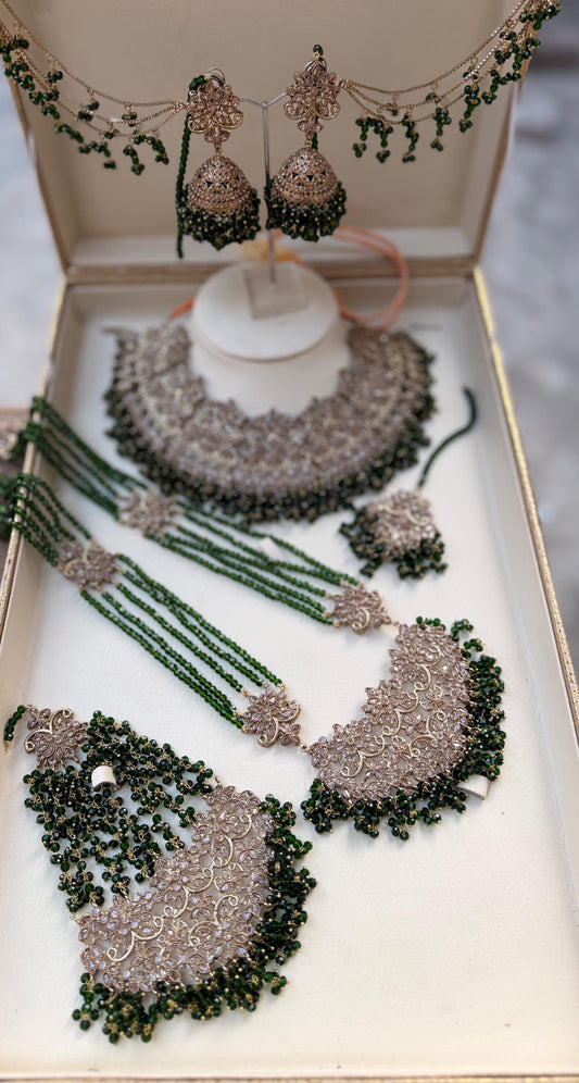Green Bridal Jewellery Set